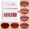 6 Boxes Of Matte Non-stick Cup Waterproof Lipstick Long Lasting Lip Gloss ٦ علب من أحمر الشفاه غير اللامع المقاوم للماء، يدوم طويلاً، ولا يلتصق بالأكواب