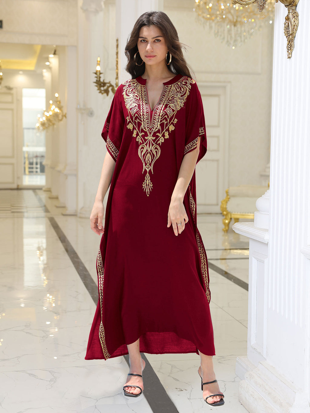 Rayon Embroidered Beach Sun Protection Clothing Dress Women فستان نسائي مطرز من قماش الرايون لحماية البشرة من الشمس أثناء الشاطئ
