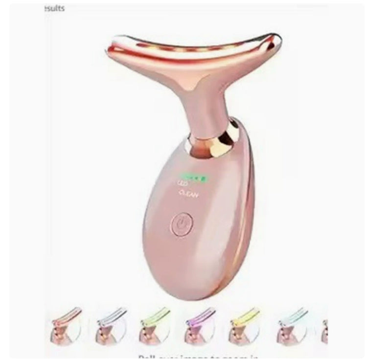 EMS Thermal Neck Lifting And Tighten Massager Electric Microcurrent Wrinkle Remover جهاز تدليك حراري لشدّ الرقبة ورفعها بتقنية EMS، مزيل للتجاعيد يعمل بالتيار الكهربائي الدقيق