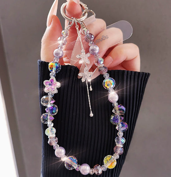 Fashionable Light-luxury Crystal Phone Lanyard Hand-beaded Handheld Phone Chain