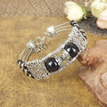 Ethnic-style Vintage Bangle With Exotic Miao Silver Design سوار عتيق الطراز ذو تصميم عرقي مزين بفضة مياو غريبة