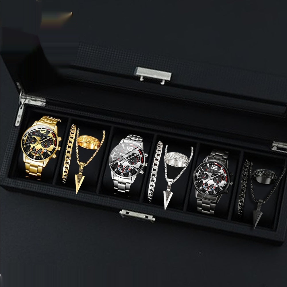 12-set Men's Watches Fashionable Multi-color Assortment Of Quartz Men's Watches مجموعة من 12 ساعة يد رجالية عصرية متعددة الألوان تعمل بحركة الكوارتز