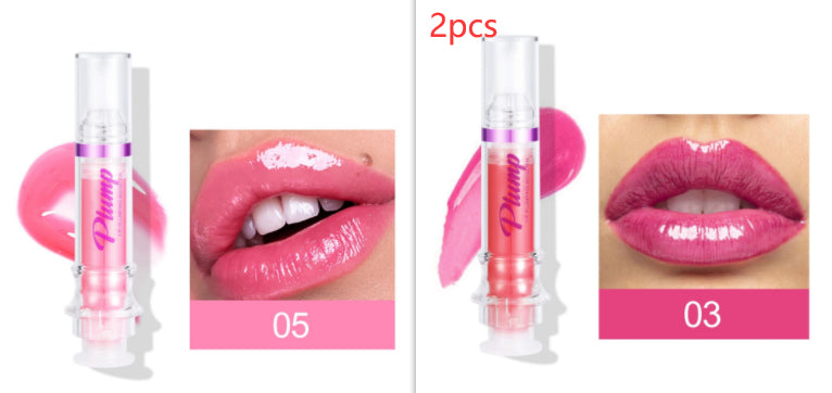 New Tube Lip Rich Lip Color Slightly Spicy Lip Honey Lip Glass Mirror Face Lip Mirror Liquid Lipstick أحمر شفاه سائل جديد غني بالألوان، بنكهة عسلية خفيفة، يشبه مرآة زجاجية للشفاه.