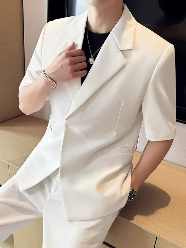High-end Mens Suit With Three-quarter Sleeves بدلة رجالية فاخرة بأكمام ثلاثة أرباع