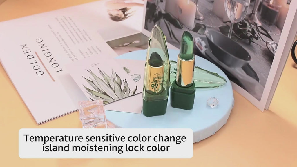 Aloe Vera Gel Color Changing Lipstick Gloss  Moisturizer Anti-drying Desalination Fine-grain Lip Blam Care Aloe Vera Gel Color Changing Lipstick Gloss Moisturizer Anti-drying Desalination