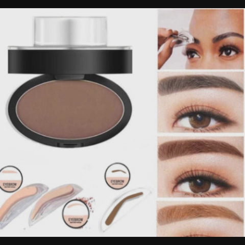 Eyebrow Powder Stamp Tint Stencil Kit Cosmetics Professional Makeup Waterproof Eye Brow Stamp Lift Eyebrow Enhancers Stencil Kit مجموعة قوالب تلوين وصبغة بودرة الحواجب، مستحضرات تجميل احترافية، مقاومة للماء، لرفع الحواجب، مجموعة قوالب مُحسّنة للحواجب